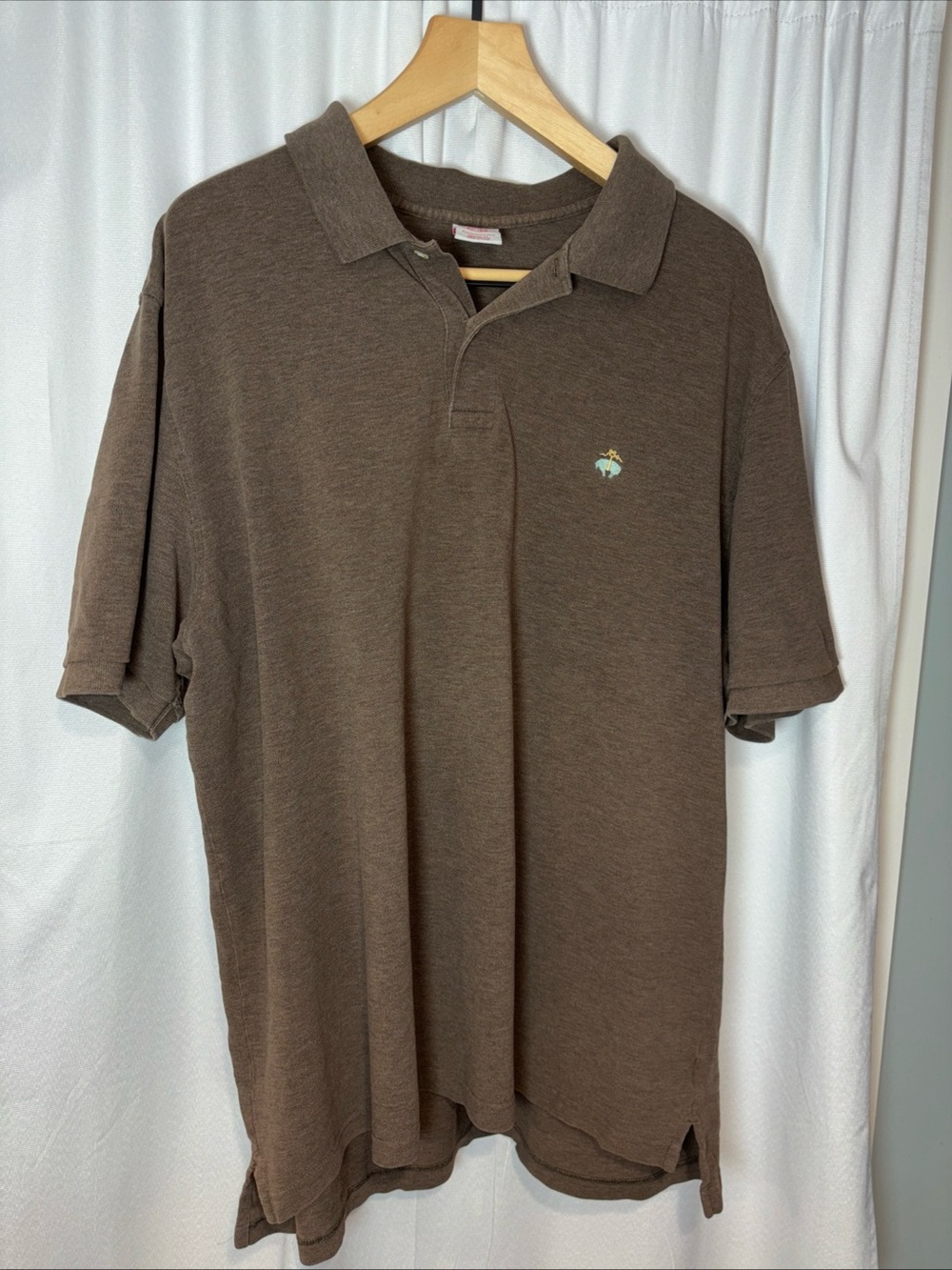 Brooks Brothers 346 Performance  Polo Shirt Mens XXL Brown